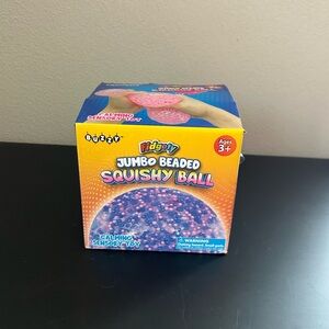 Jumbo Beaded Fidget Squishy Pink Ball NWT